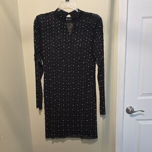 Elegant Black Studded Dress